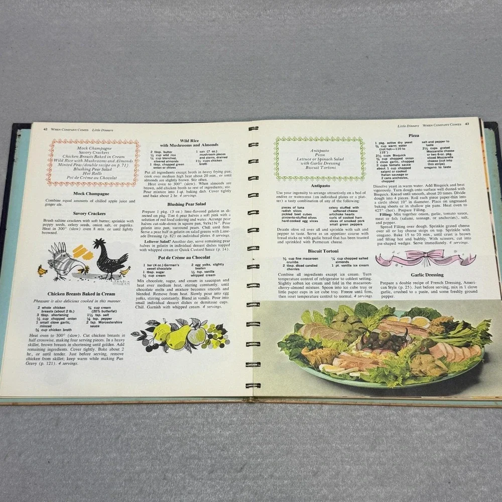 Vintage 1964 Betty Crocker New Dinner for Two Cookbook 1st Ed 1st Print Ring